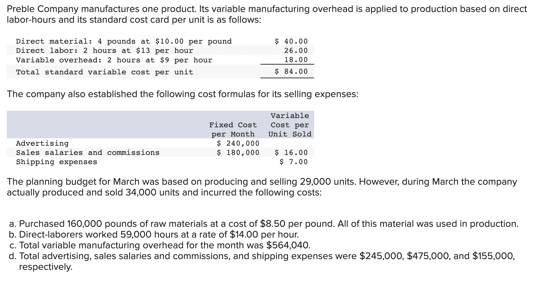 Solved 8. What is the direct labor rate variance for March? | Chegg.com