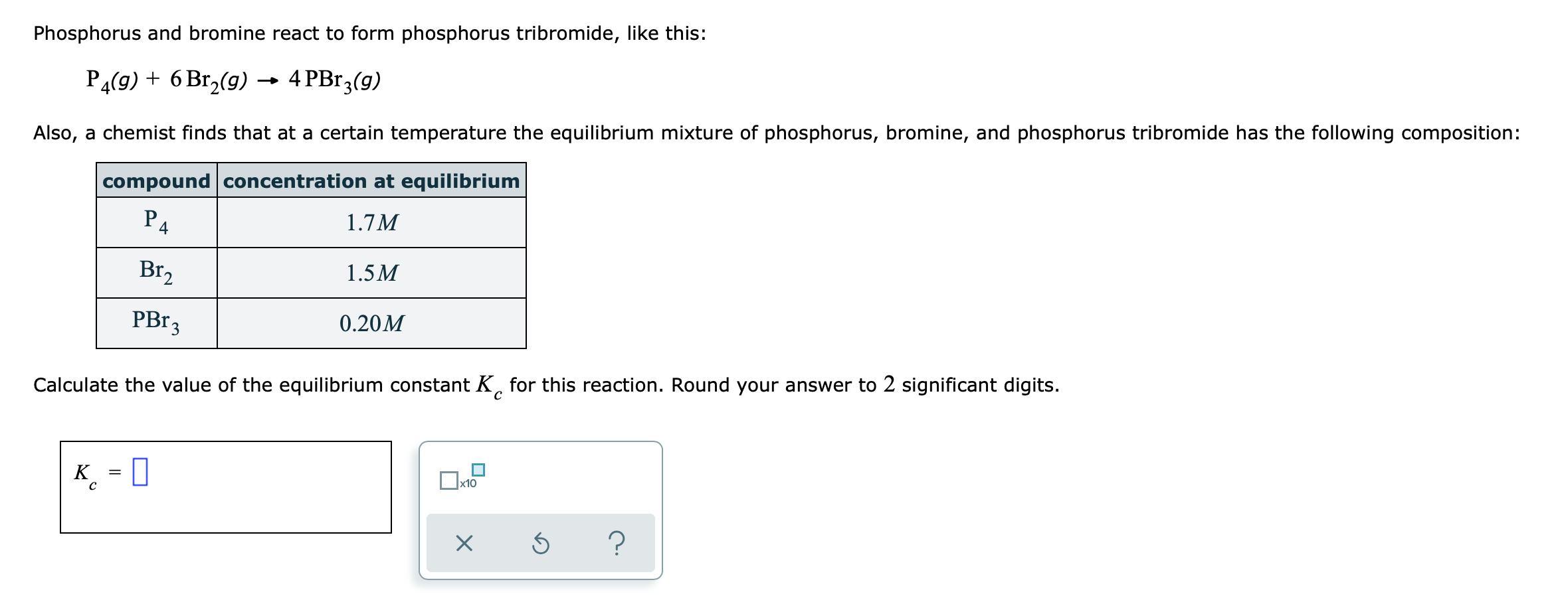 Solved Phosphorus and bromine react to form phosphorus