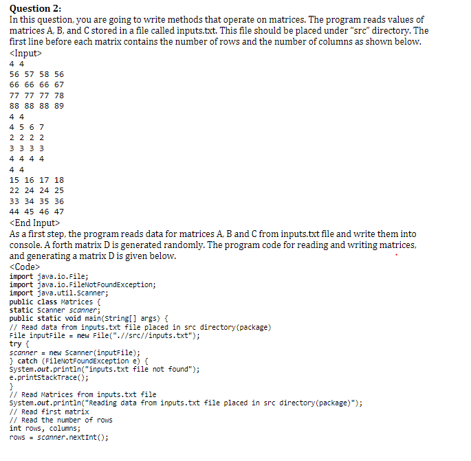 Solved Question 2: In this question, you are going to write | Chegg.com