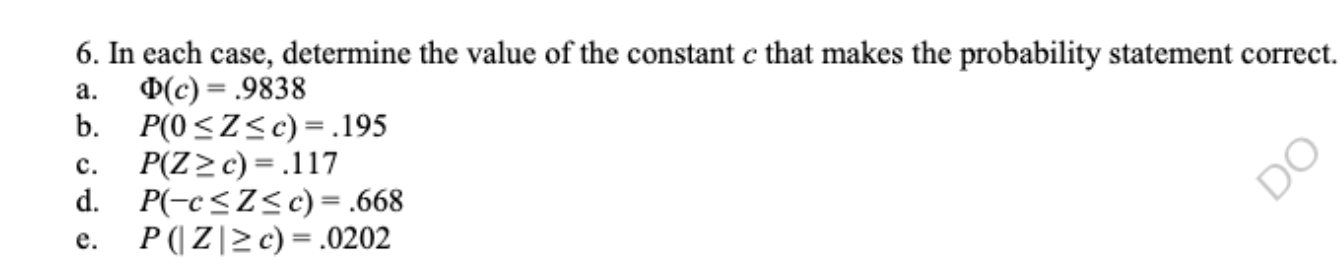 Solved A. 6. In Each Case, Determine The Value Of The | Chegg.com