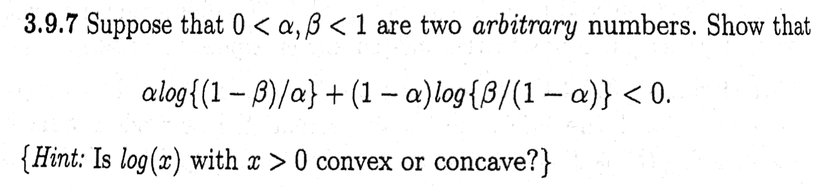 Solved 3.9.7 Suppose that 0 0 convex or concave?} | Chegg.com