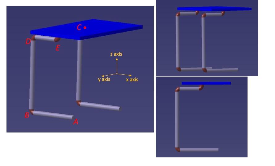 Solved 1) The table top (blue) part weight is not | Chegg.com