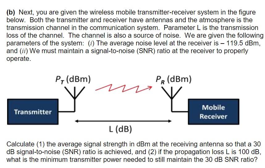 Solved (b) Next, You Are Given The Wireless Mobile | Chegg.com