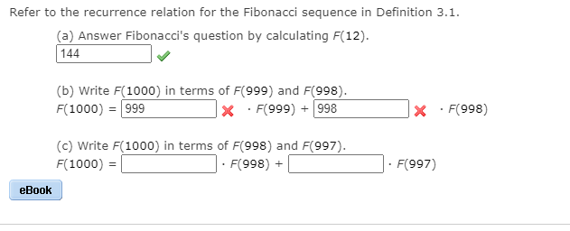 Solved Refer to the recurrence relation for the Fibonacci | Chegg.com