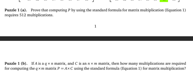 Solved Puzzle 1. You are given two 8×8 matrices A and C. The | Chegg.com