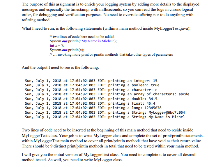 Solved this needs to be done in java... Two lines of code | Chegg.com