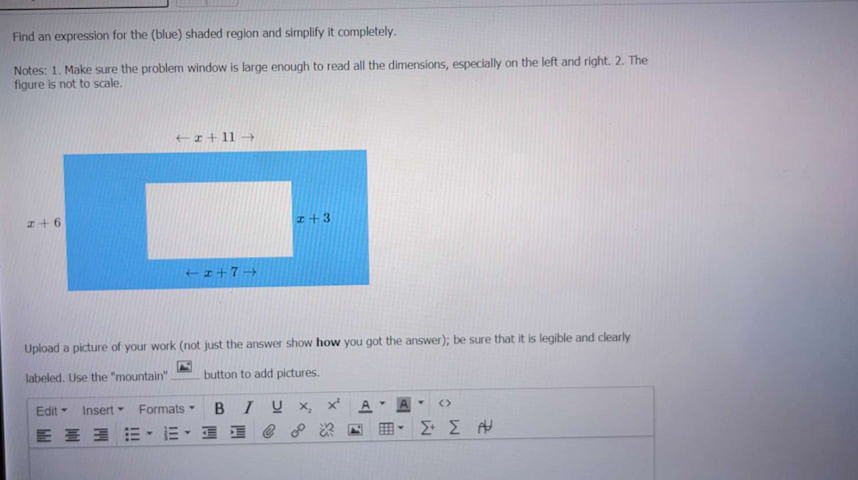 Solved Find an expression for the (blue) shaded region and | Chegg.com