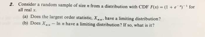 Solved Consider a random sample of size n from a | Chegg.com