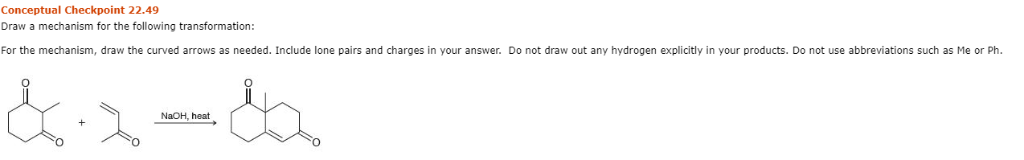 Solved Conceptual Checkpoint 22 49 Draw A Mechanism For The Chegg