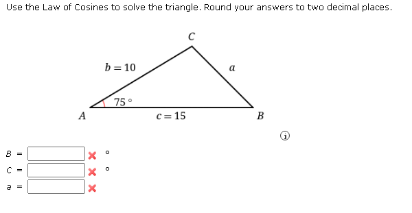 Solved Use The Law Of Sines To Solve The Triangle Round Chegg Com