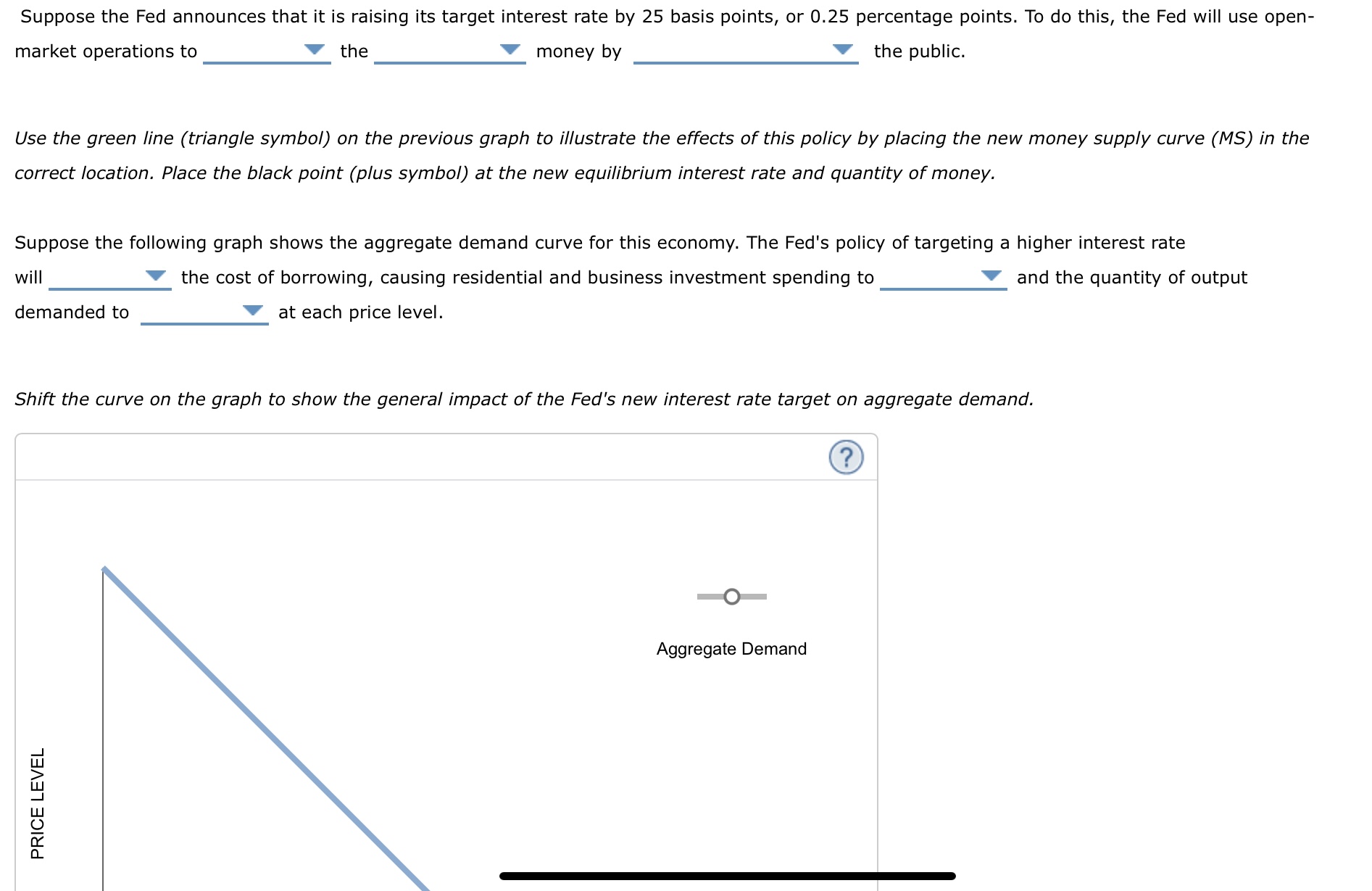 Solved 3. Changes in the money supply The following graph | Chegg.com