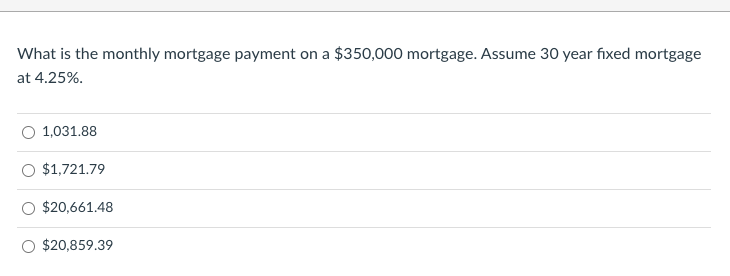 350000 mortgage monthly payment