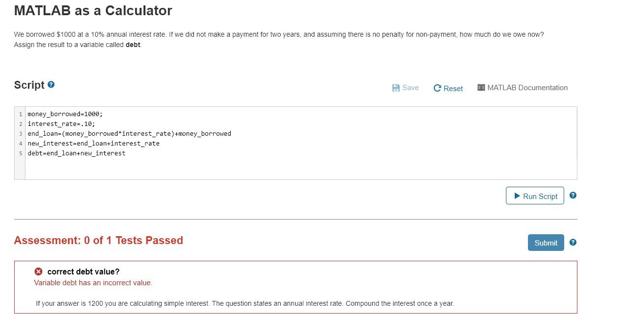 solved-matlab-as-a-calculator-we-borrowed-1000-at-a-10-chegg