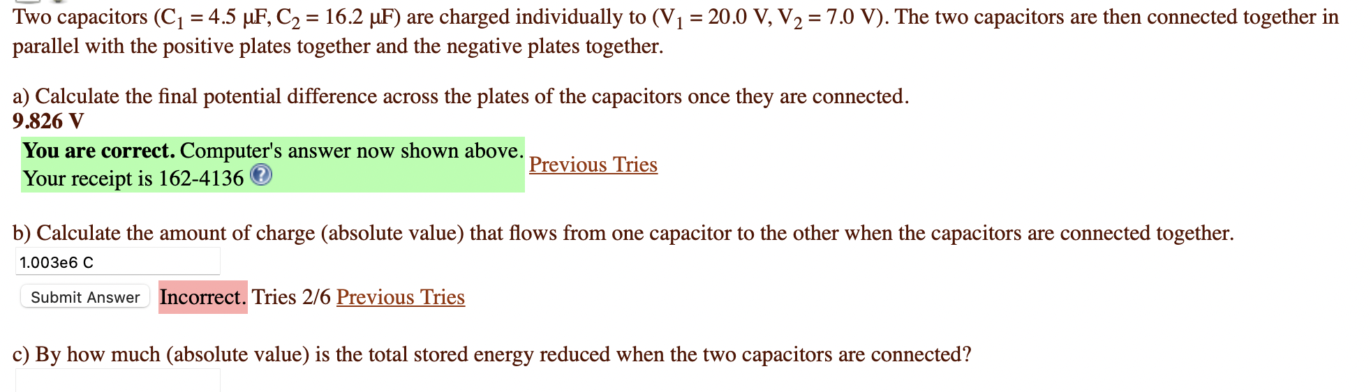Solved please help solve part b and c and I will give you a | Chegg.com