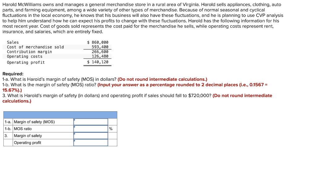 Solved Harold McWilliams owns and manages a general