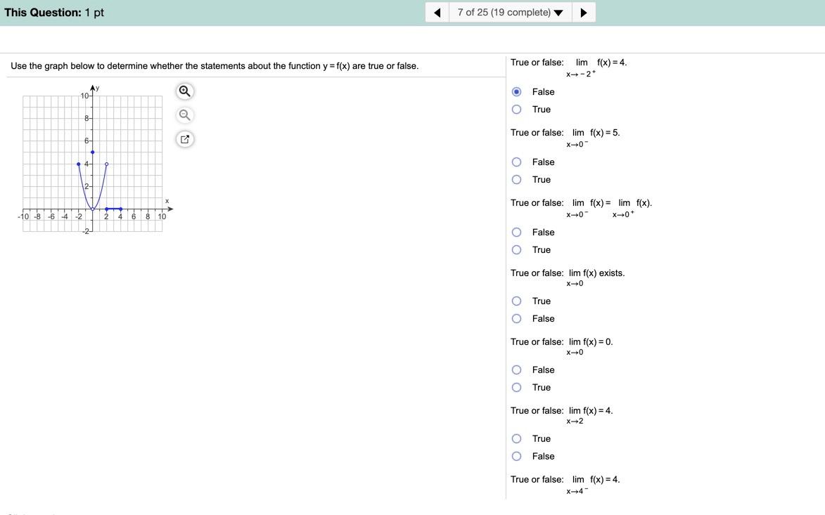 Solved This Question: 1 pt 7 of 25 (19 complete) Use the | Chegg.com