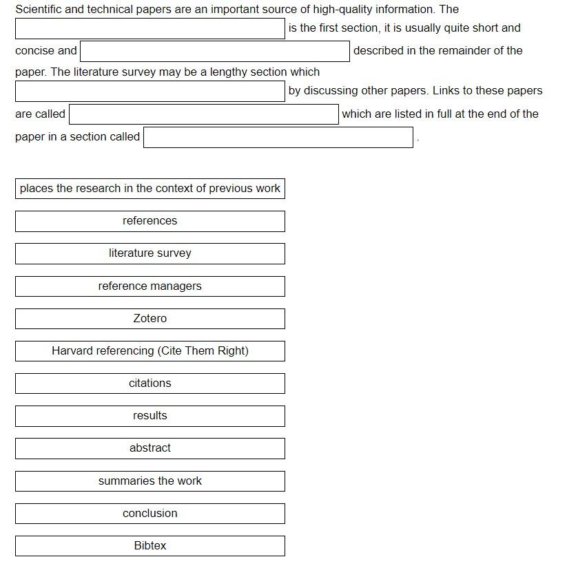 Solved Scientific and technical papers are an important | Chegg.com ...