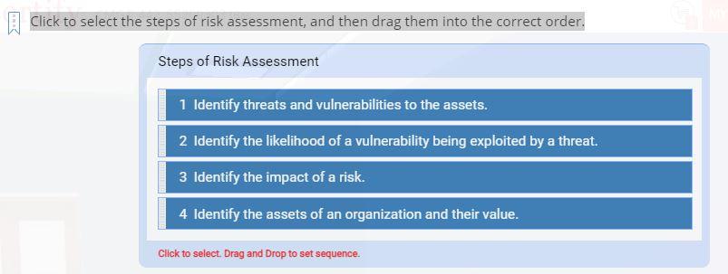 Solved Click To Select The Steps Of Risk Assessment, And | Chegg.com