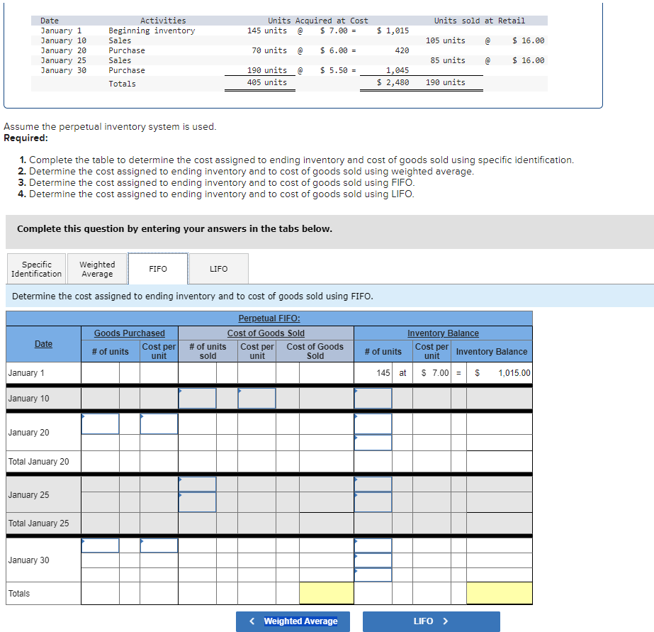 Solved ssume the perpetual inventory system is used. | Chegg.com