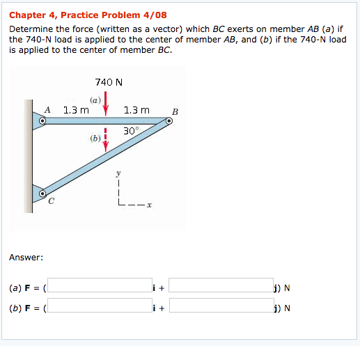 Solved Chapter 4, Practice Problem 4/08 Determine The Force | Chegg.com