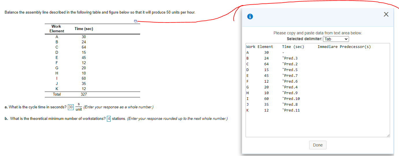 Solved Balance the assembly line described in the following | Chegg.com