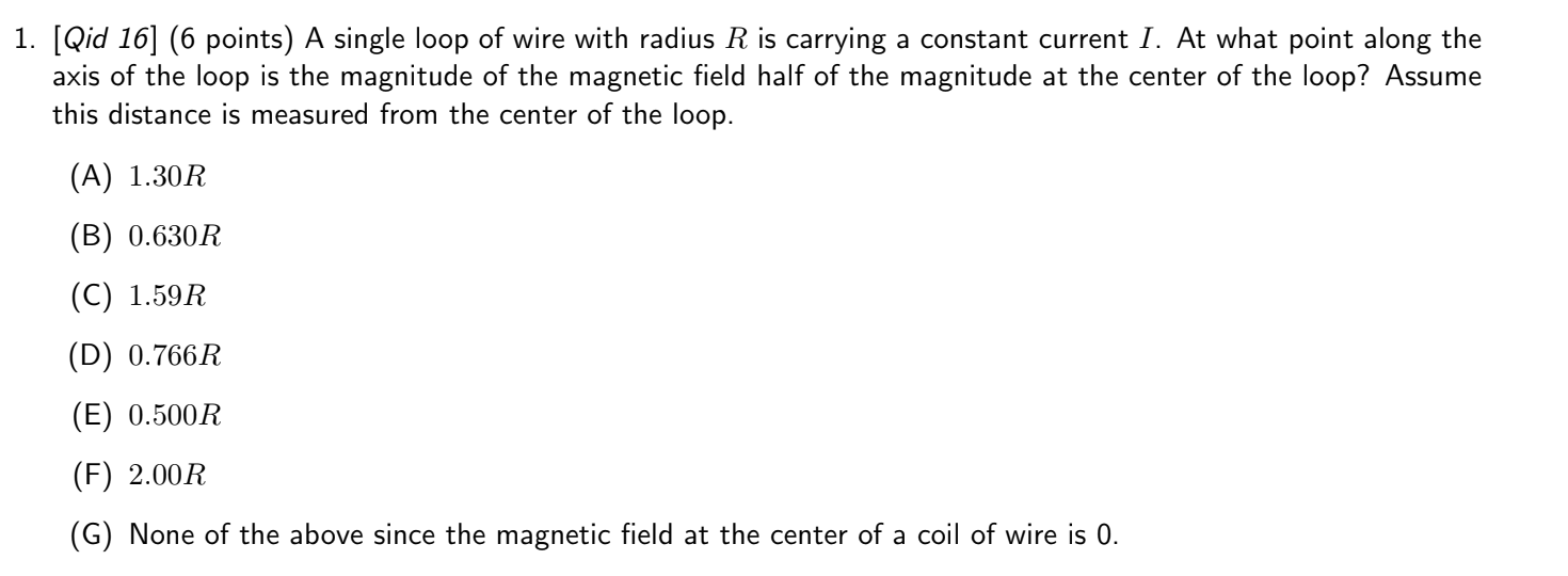 Solved Qid Points A Single Loop Of Wire With Chegg Com