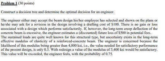 Problem 1 (30 points) Construct a decision tree and | Chegg.com