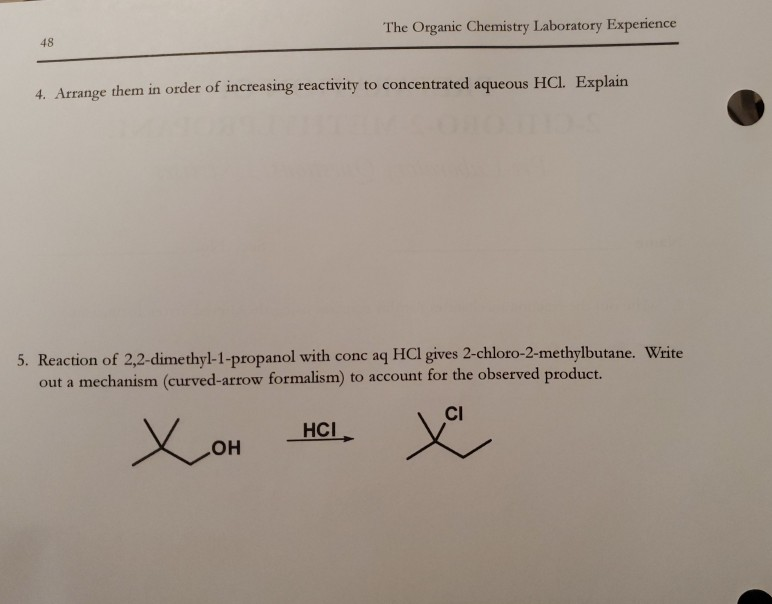 preparation of 2 chloro 2 methylpropane