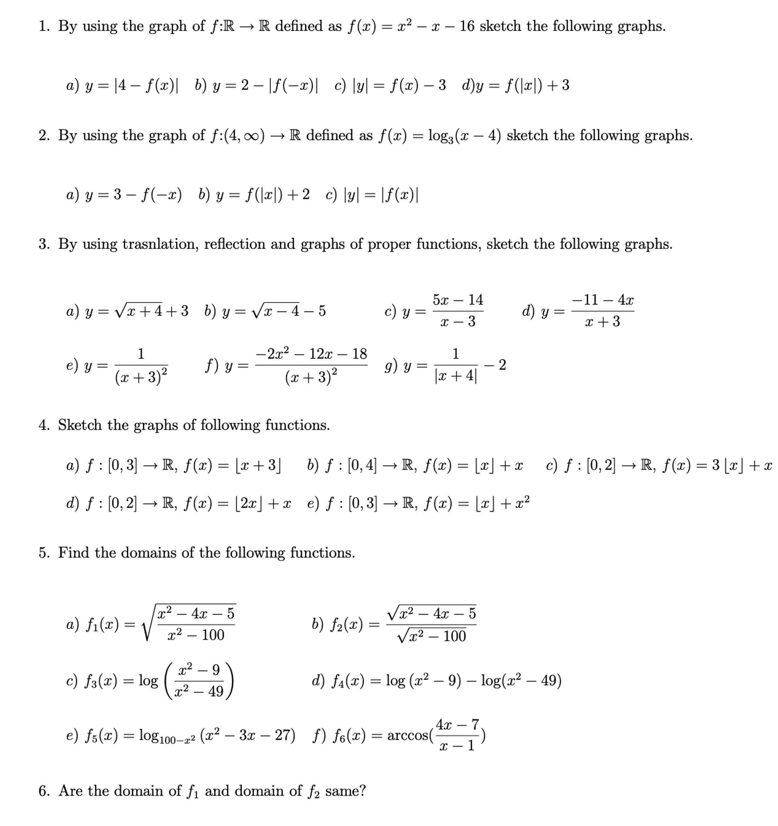 Solved By using the graph of f:R→R ﻿defined as f(x)=x2-x-16 | Chegg.com