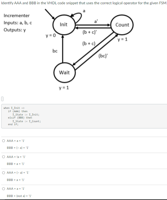 Solved Identify AAA And BBB In The VHDL Code Snippet That | Chegg.com