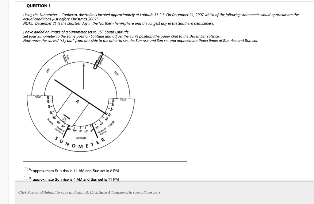 SUN OMETER QUESTION 1 Using the Sunometer -- | Chegg.com