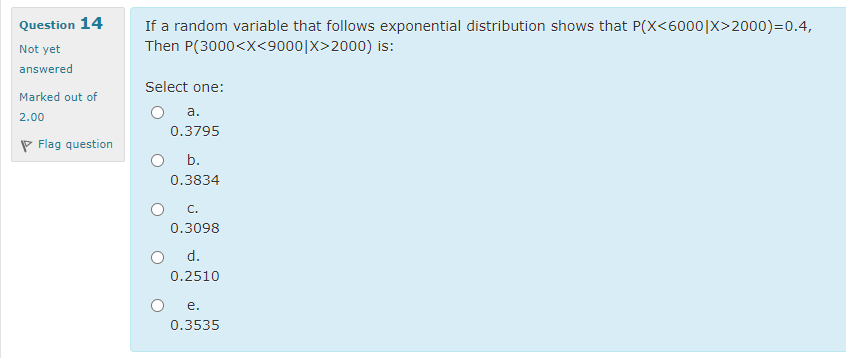 Solved If a random variable that follows exponential | Chegg.com