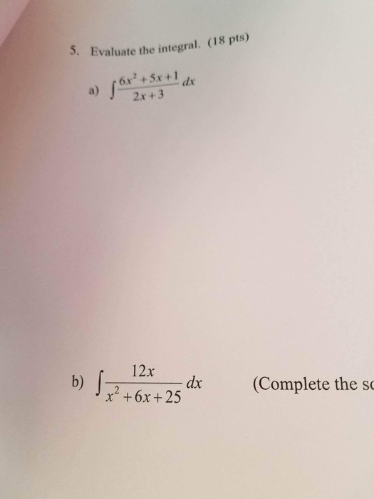 integral x 2 2x2 6x 5