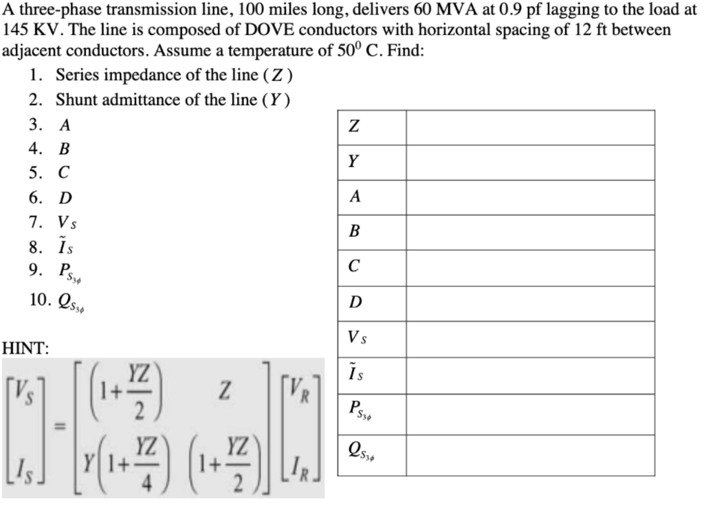a-three-phase-transmission-line-100-miles-long-chegg