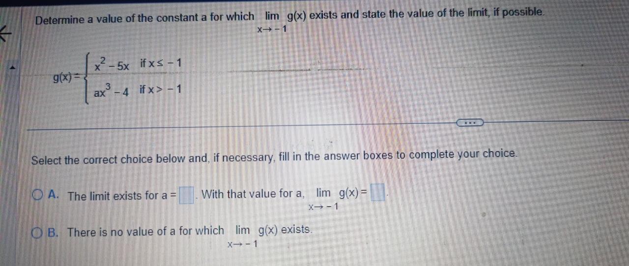 Solved Determine a value of the constant a for which | Chegg.com