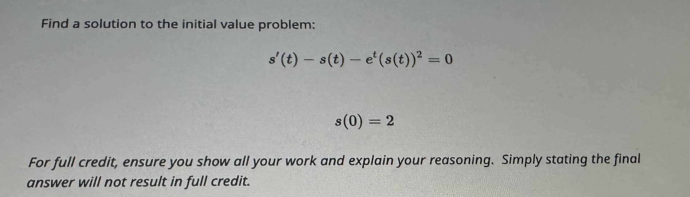 Solved Find a solution to the initial value problem: | Chegg.com