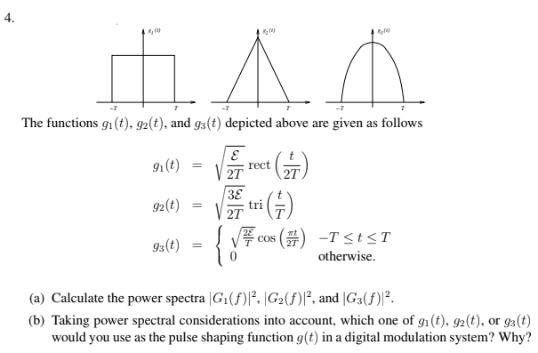 Solved HW 3-2 Signals g1(t)=103Π(103t) and g2(t)=δ(t) are