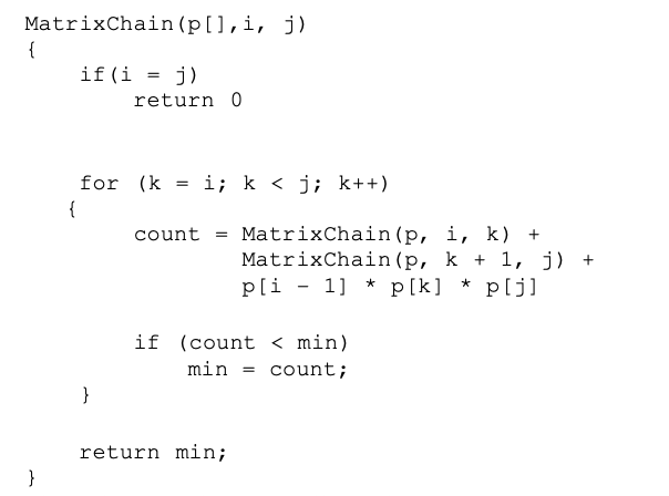 Solved Given an array of matrices, the Matrix Chain | Chegg.com