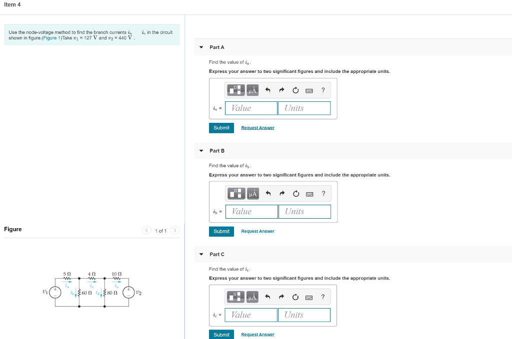 Solved Item 4 in the circuit Use the node-voltage method to | Chegg.com