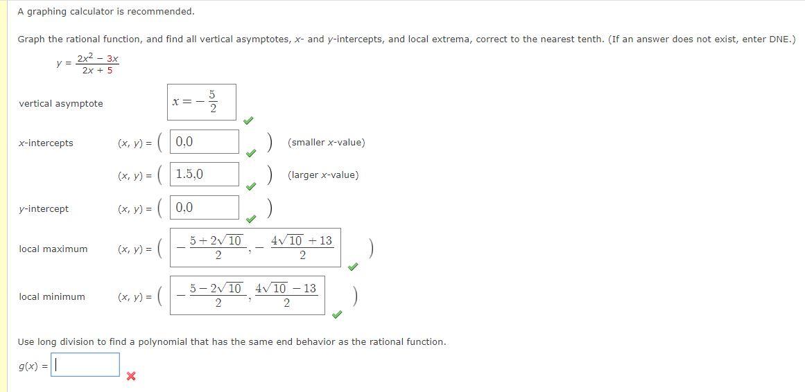 Rational deals function calculator