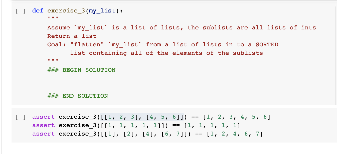 Solved [ ] def exercise_3 (my_list): Assume `my_list" is a | Chegg.com