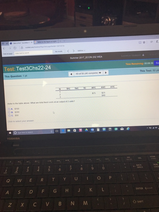 Solved Refer to the table above. What are total fixed | Chegg.com