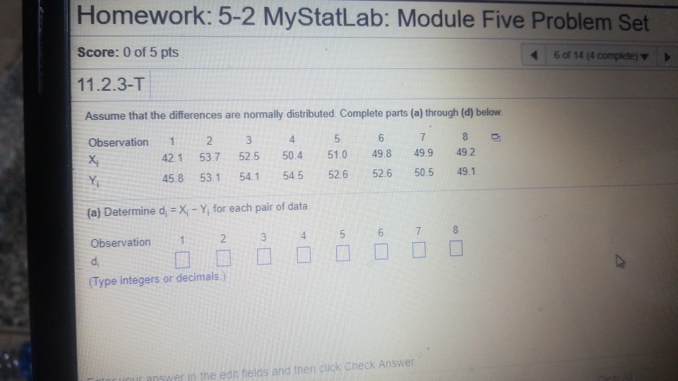 5 1 module five homework statistical analyses