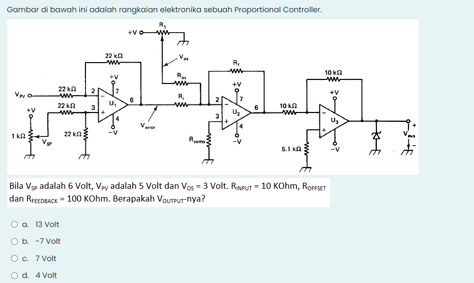 Solved Gambar di bawah ini adalah rangkaian elektronika | Chegg.com