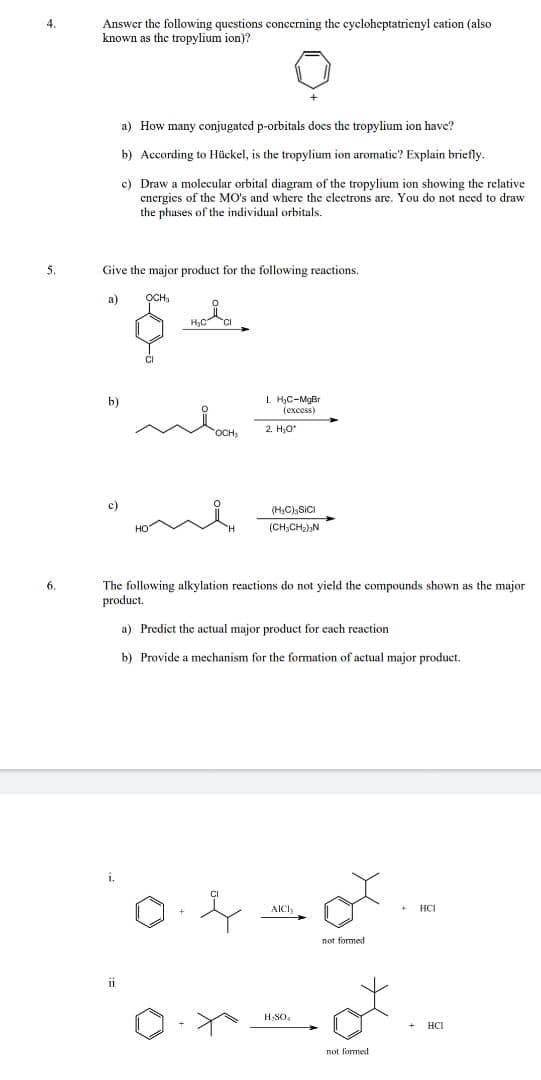 Solved 4. Answer the following questions concerning the | Chegg.com