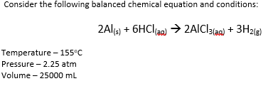 Solved Consider The Following Balanced Chemical Equation And 