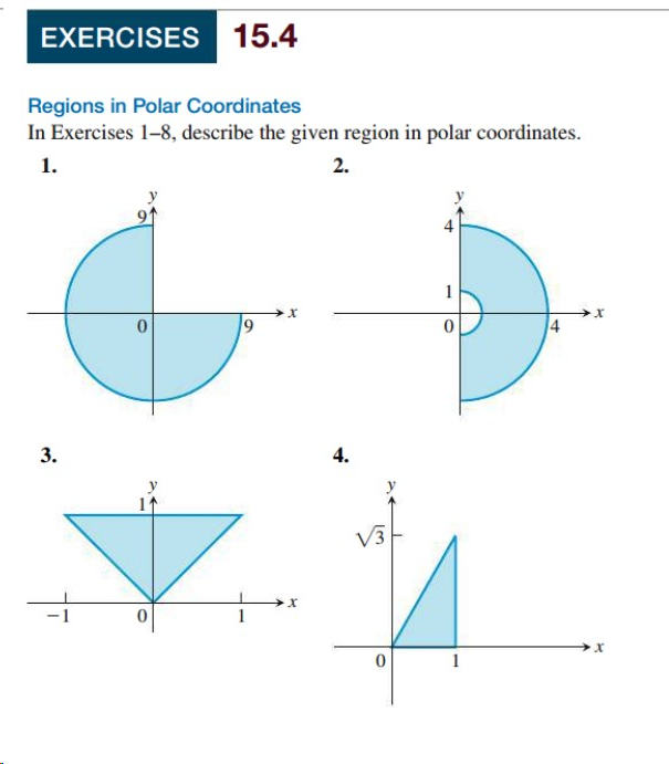 Solved Regions in Polar Coordinates In Exercises 1-8, | Chegg.com