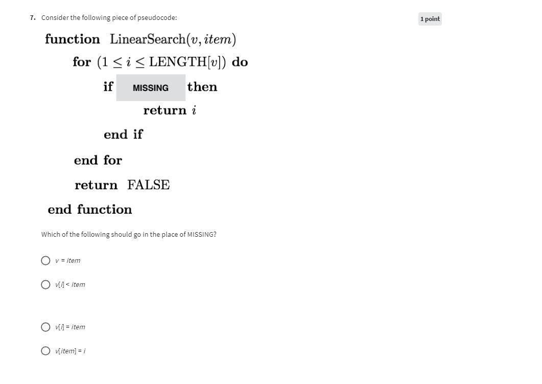 Solved 7. Consider The Following Piece Of Pseudocode: | Chegg.com