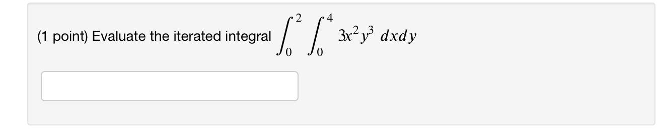 Solved (1 point) Calculate the double integral ∬R(4x+2y+8)dA | Chegg.com