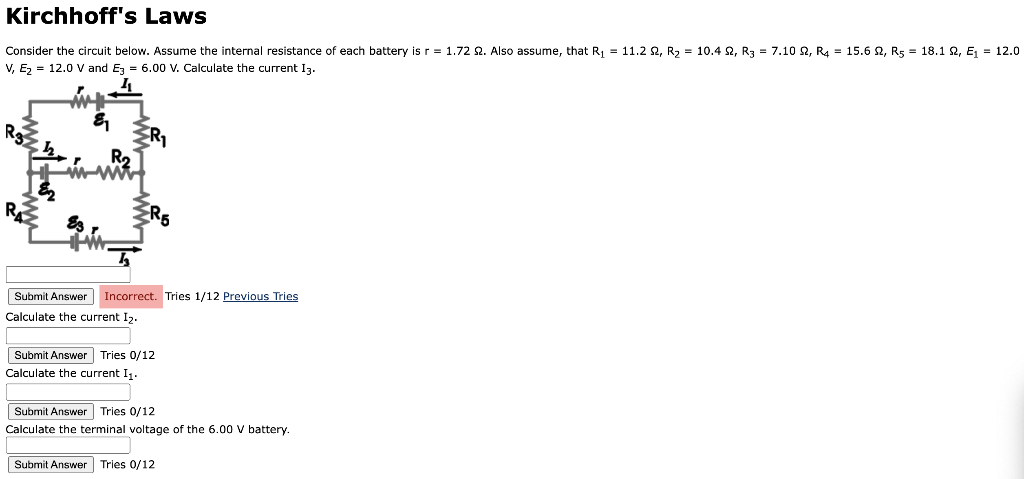 Solved Kirchhoff's Laws Consider The Circuit Below. Assume | Chegg.com